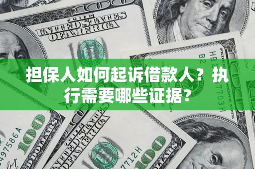 武汉担保人如何起诉借款人？执行需要哪些证据？