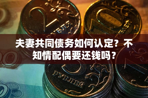 武汉夫妻共同债务如何认定？不知情配偶要还钱吗？