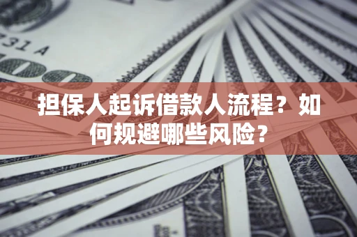 武汉担保人起诉借款人流程？如何规避哪些风险？