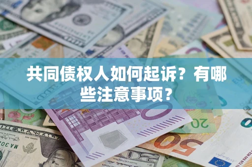 武汉共同债权人如何起诉？有哪些注意事项？